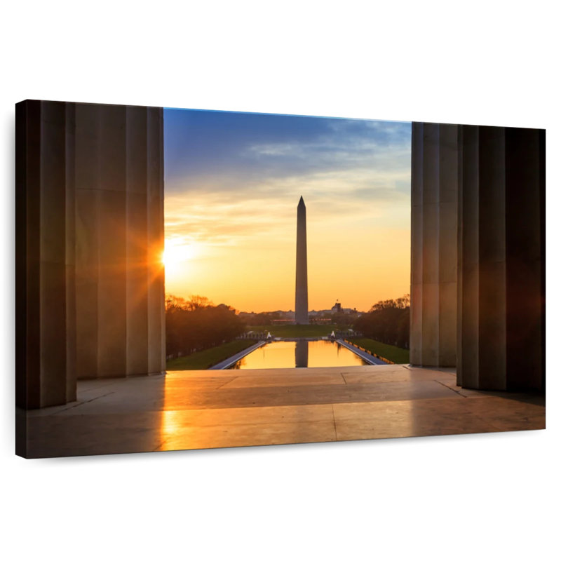 Lever de soleil du Washington Monument, H 34 po x l 51 po
