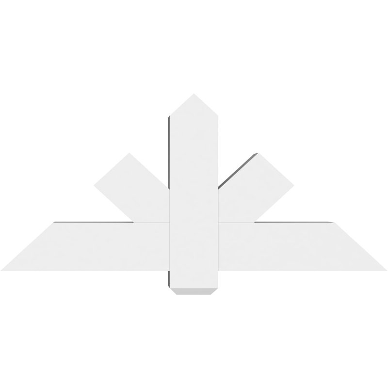 Support de pignon en PVC de qualité architecturale Kennewick, H 22 po x l 48 po (pas: 11/12), P 6 po x F 6 po
