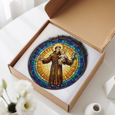 Panneau de vitrail en verre coloré, 7,8 heures