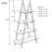Solid Bamboo Wood Oxford "A" Frame Ladder Display Bookshelf
