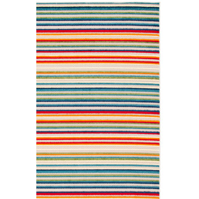 Kamari Performance Striped Indoor/Outdoor Area Rug