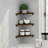 Furinno Rossi Triangle Corner Floating Shelves, Wall Mount Display Shelf, Set of 3-12128077