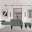 Fauteuil de salon avec plusieurs angles et rembourrage en mousse dans un tissu inclinable gris moderne