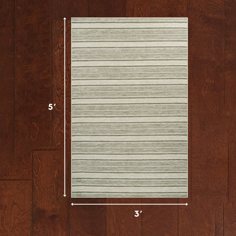 Laura Ashley Doreen Indoor Outdoor Area Rug, 3' x 5', Sage Green