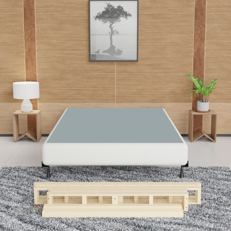 Sommier / base en bois pour support de matelas, facile à assembler, Profil bas, Double TG