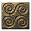 3" x 3" Metal Pinwheel Decorative Tile Insert-71050255