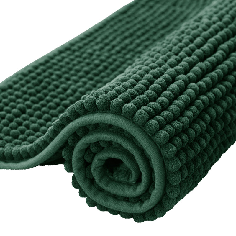 Tapis de bain super doux et absorbant antidérapant, L 60 po x l 24 po, Céladon