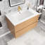 Ensemble de meuble-lavabo mural simple 30 po avec plateau en céramique Aronia