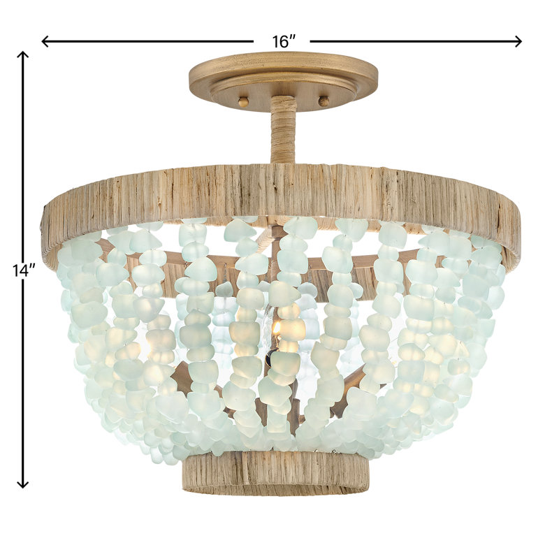 Dune Glass Semi Flush Mount