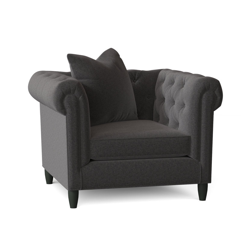 Fauteuil Chesterfield l 43 po Caspar, Thrillist Denim Sustain®