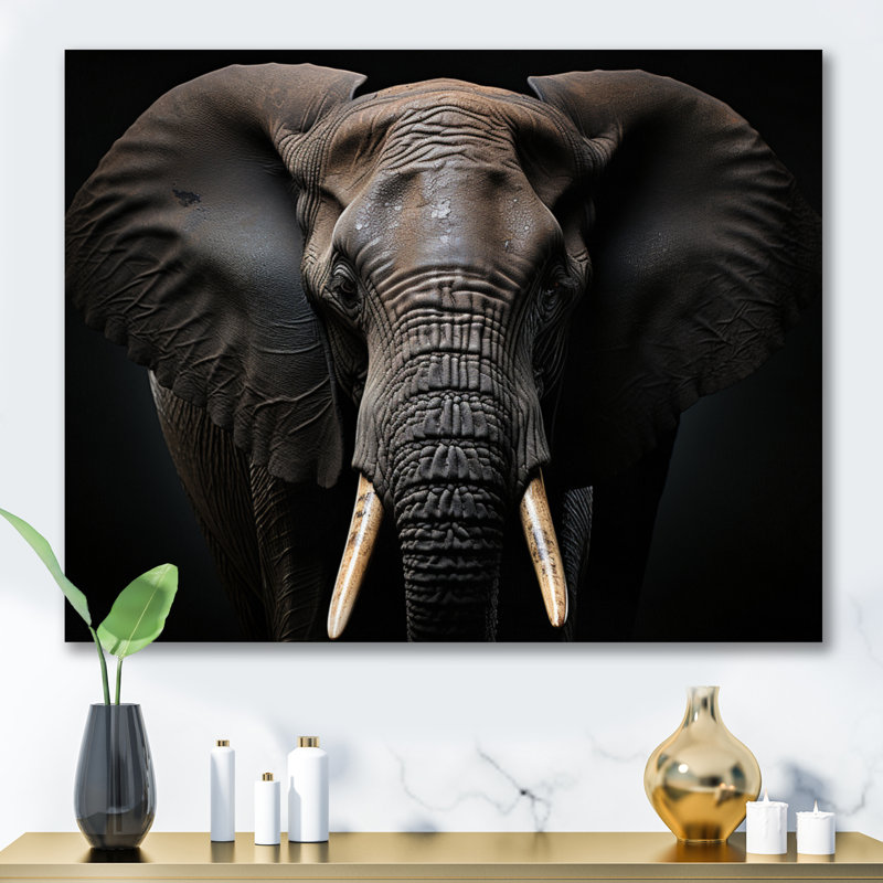 Éléphant Silent Majesty I - impression, H 12 po x l 20 po x P 1 po, Toile tendue