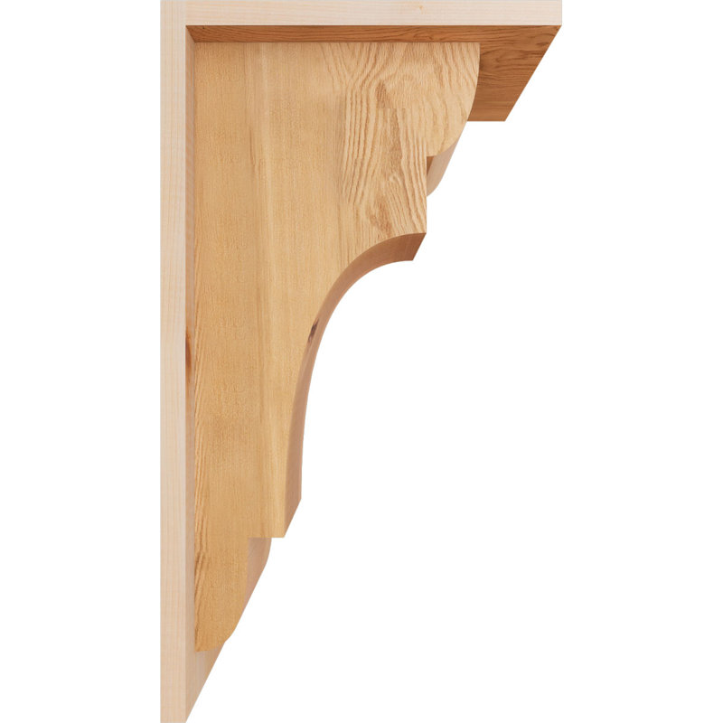 New Brighton Corbel avec plaque arrière, H 18 po x l 7,5 po x P 10 po, Cèdre rouge, Lisse