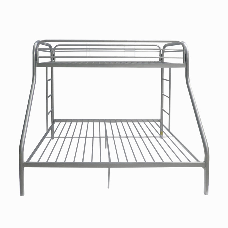 Tritan Silver Finish Twin/Full Bunk Bed