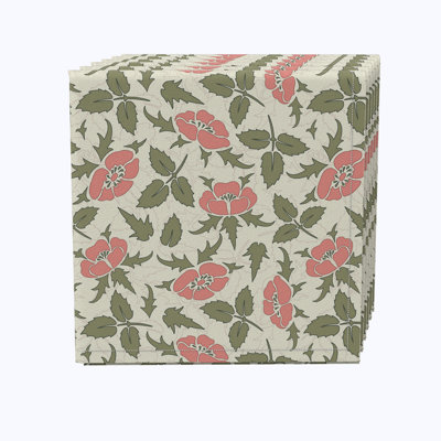 100% Cotton Floral Square Napkin