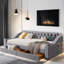 Lit de jour rembourré Azekiel-677330367