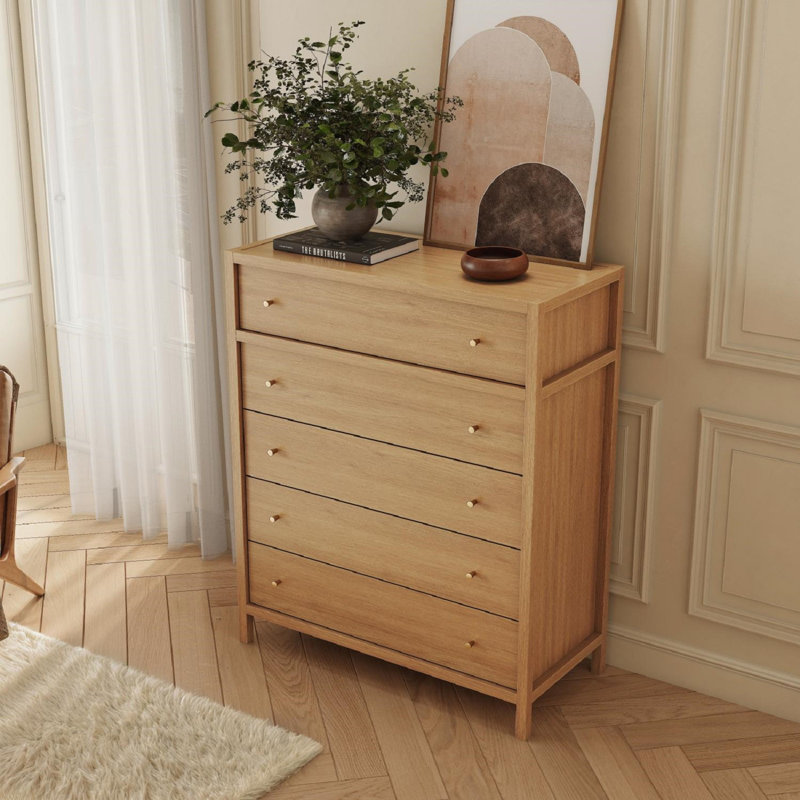 Commode 42 po Mid-Century, Brun