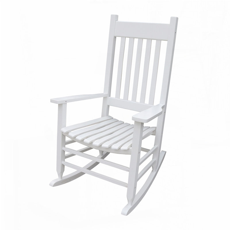 Chaises berçantes d'extérieur pour patio, Blanc