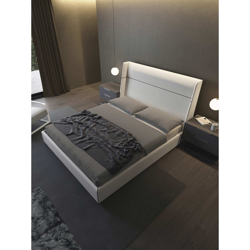 Glennon Upholstered Sleigh Bed, Chalk, King