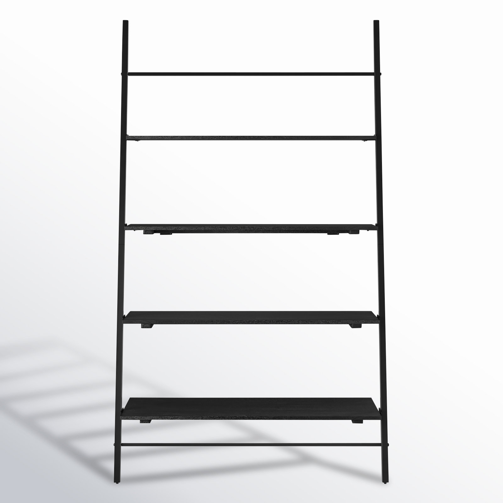 Innes Narrow Ladder Bookcase, Black, (4 Shelves) 74" H x 42" W x 18" D