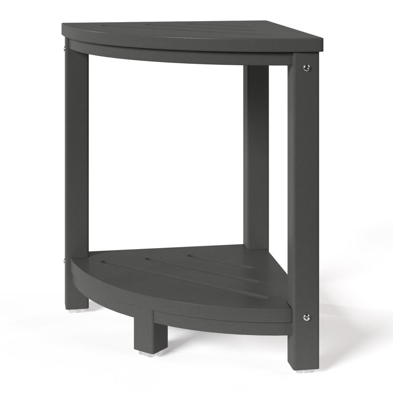 Banc de douche en poly, Gris
