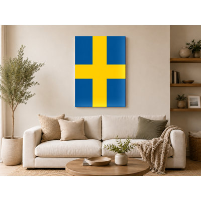 Sweden Flag — Swedish Nordic Cross Canvas Wall Art