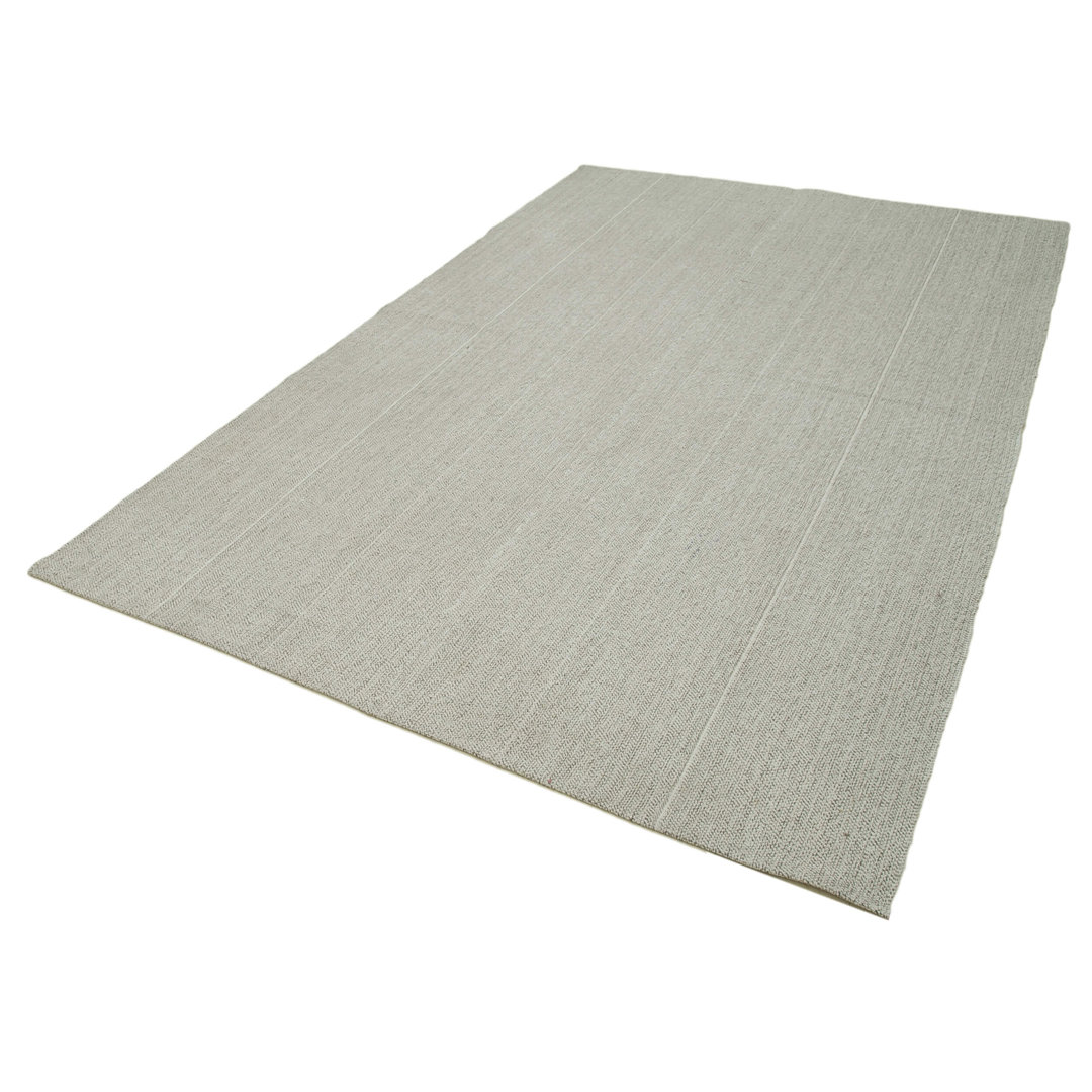 Vintage Flatweave Beige Vintage Wool Handmade Area Rug