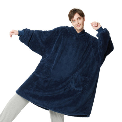 Bedsure Wearable Blanket Hoodie Gifts For Women - Cozy Sherpa Hoodie Blanket For Adult Men, Warm Hooded Blanket Sweatshirt