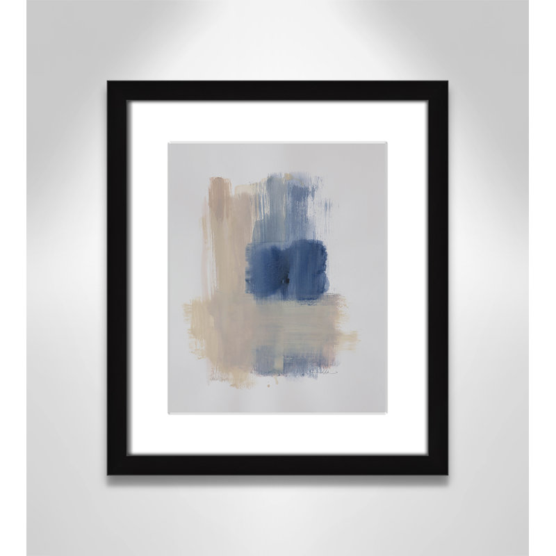 Macathurn Powder Room Wash III sur papier, Cadre noir mat, H 15 po x l 13 po x P 1,25 po