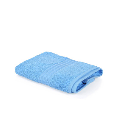 Essuie-mains de qualité supérieure 100% coton, 19,7 po x 35,4 po | 500 g / m², ultra-absorbant et doux | Lavable à la machine à 104 ° F | Couleur bleue élégante | Parfait pour la salle de bain, le spa et la cuisine, confort luxueux