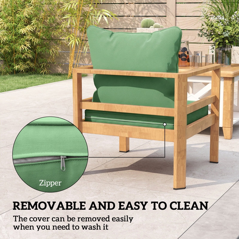 Outdoor Seat Cushion Set, Green
