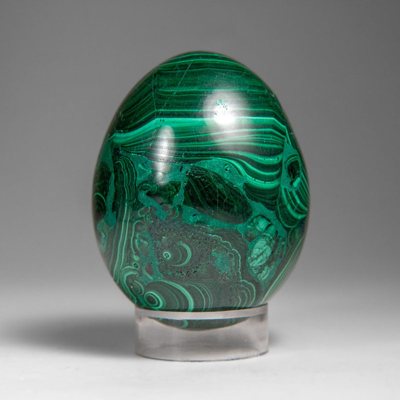 Genuine Polished Malachite Egg (334.9 Grams)