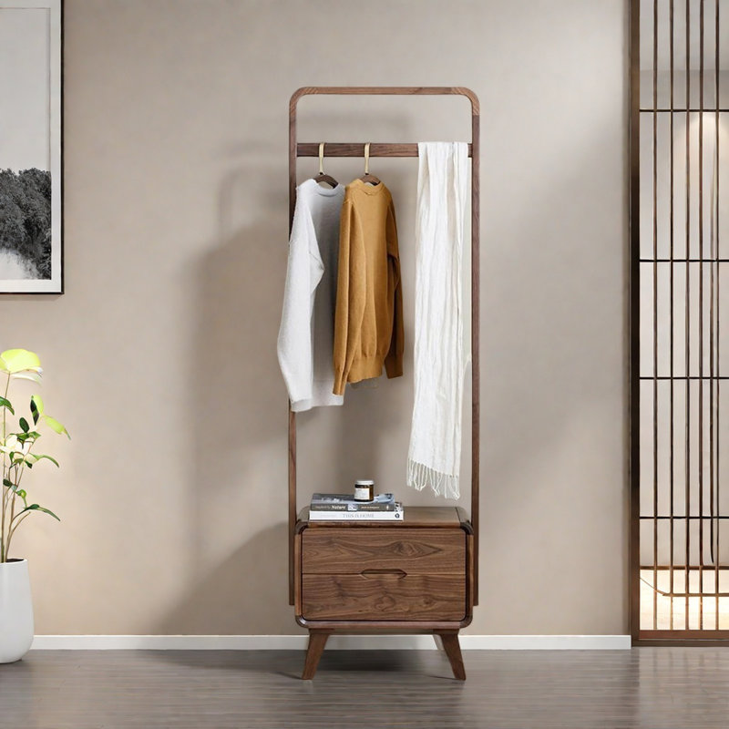 Black Walnut Coat Rack MortiseTenon Drawers