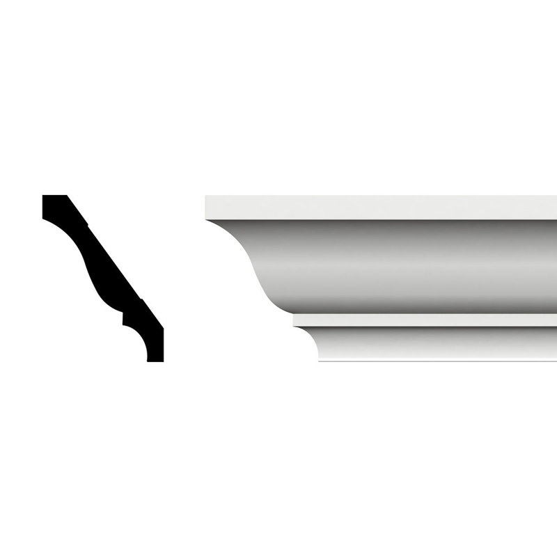 Unfinished PVC Crown Moulding 3-3/8" x 4-1/4" x 96"