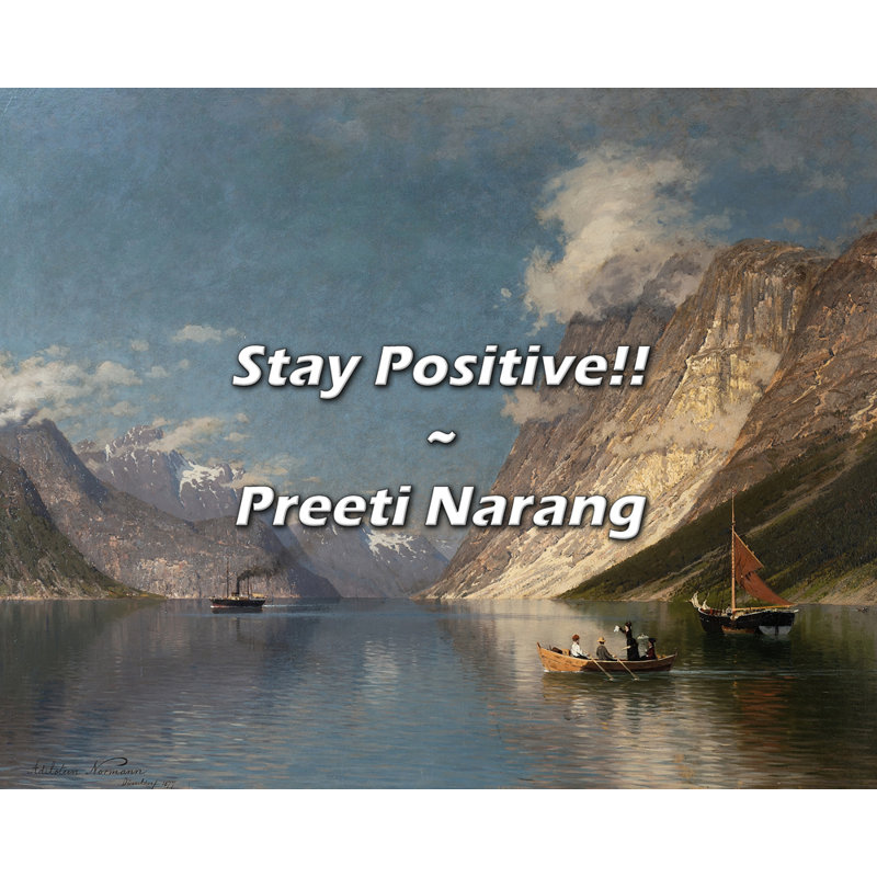Citation de Preeti Narang: Restez positif!