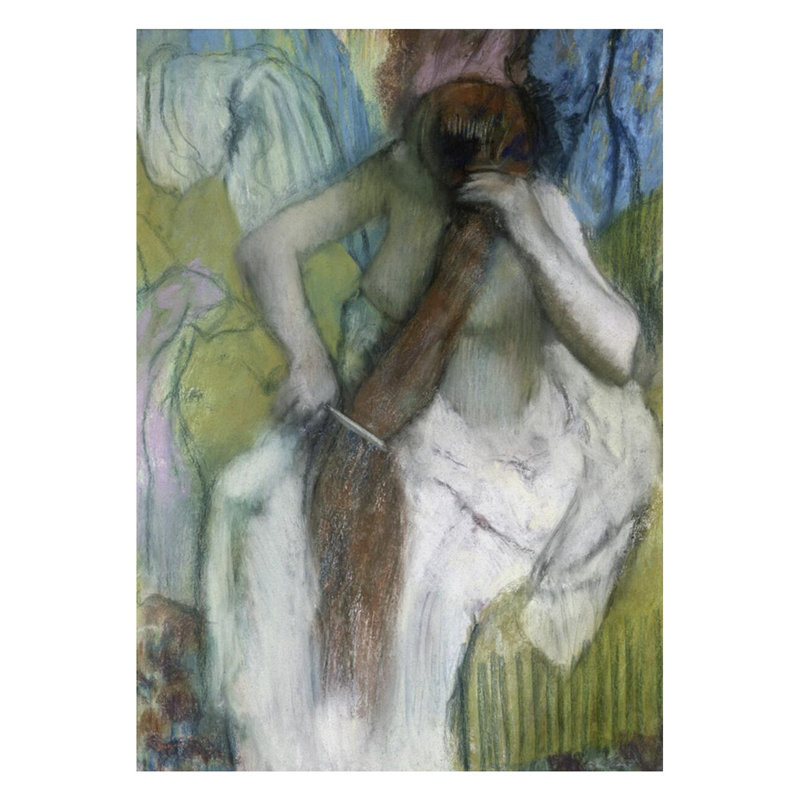 «Woman Combing Her Hair» par Edgar Degas - Impression giclée, H 28 po x l 22 po