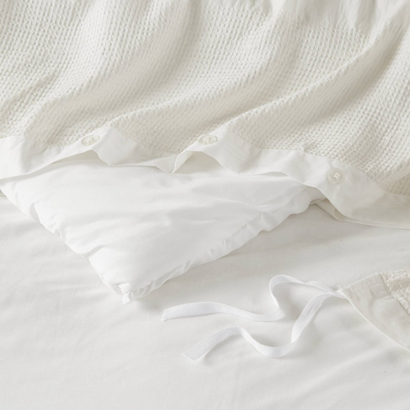 Murphy Full Blue Cotton Jacquard Comforter Set