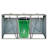 Grey Metal Garbage Storage Shed For Yard Lawn - Accommodates 3 Trash Cans, , Rot-, Easy To Use And Assemble Bin Shed, Holds Made Of Galvanized Steel, Clean