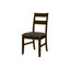 Chaise de salle à manger, hauteur 37 po, ensemble de 2, rembourrée, latérale, salle à manger, tissu en bois massif de cuisine, transitionnel