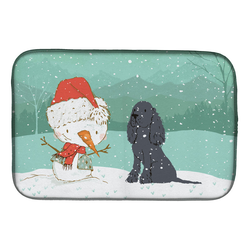 Snowman Christmas, Black Spaniel
