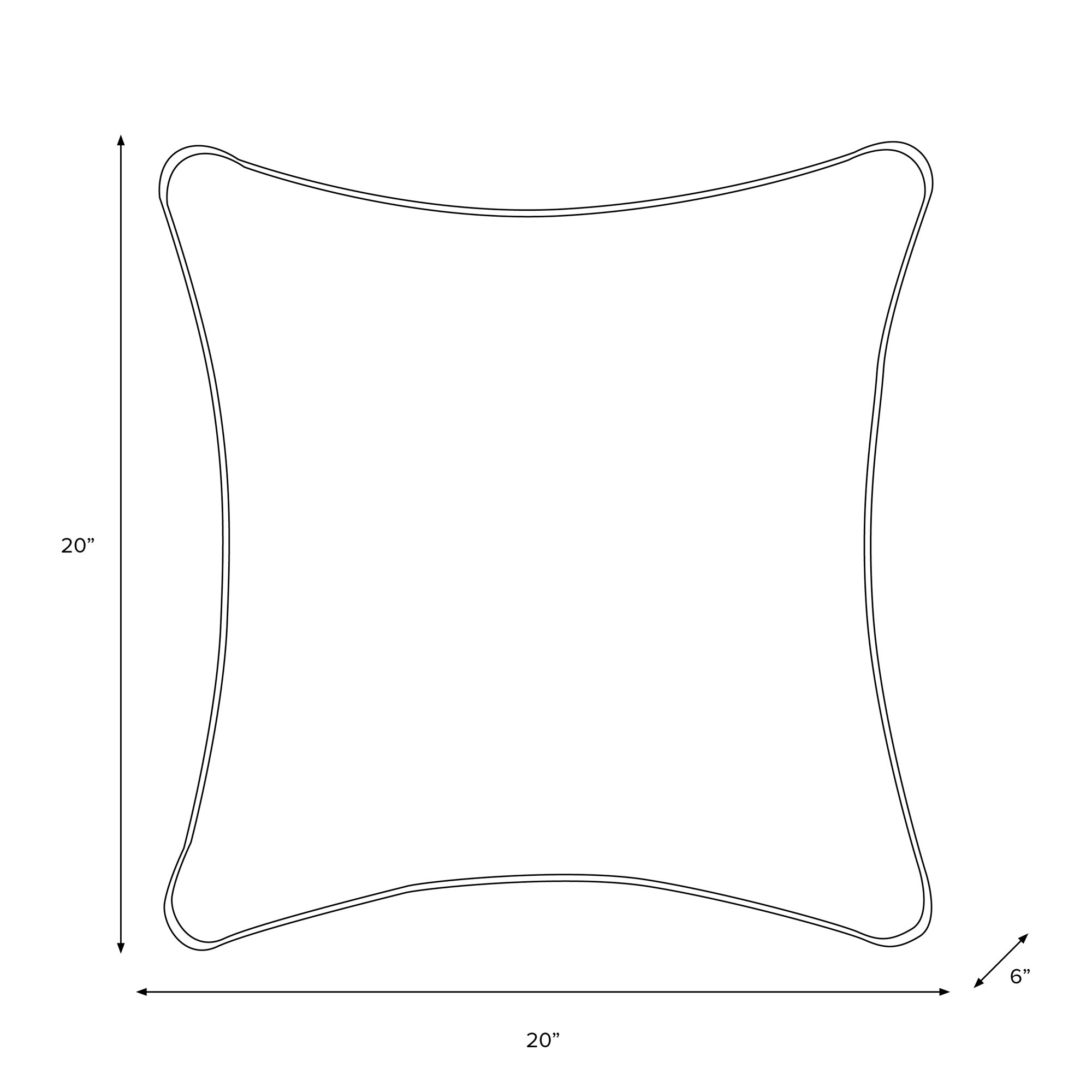 Arkins Geometric Cotton Throw Pillow, 20, Feather, Green/White