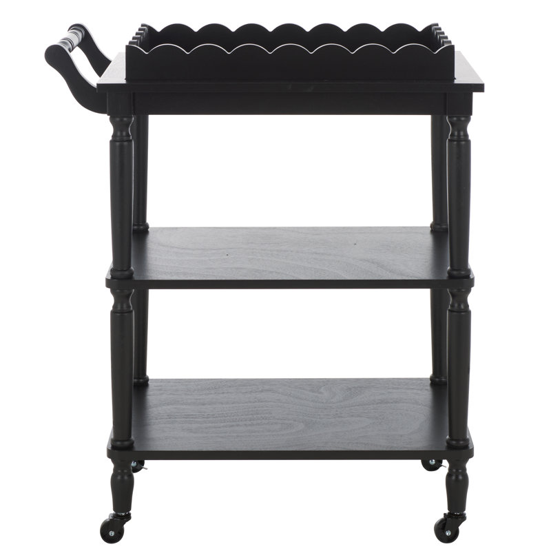 Haven 3 Tier Dining Cart, Matte Black