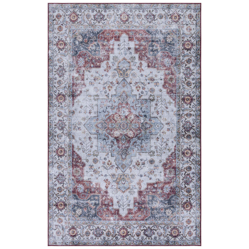 Melhado Performance Machine Washable Oriental Rug, Rectangle 3' x 5'