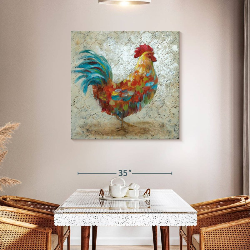 Crowle Fancy Rooster I, 39" H x 39" W