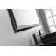 Miroir de salle de bain surdimensionné rectangulaire noir à DEL avec cadre antibrouillard à intensité variable pour salle de bain et miroir-1064722911