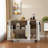 Fluted Kitchen Island with Drop Leaf-382546422