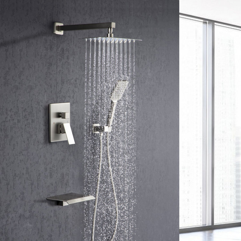 All-In-One Kit with Rough in-Valve, Brushed Nickel