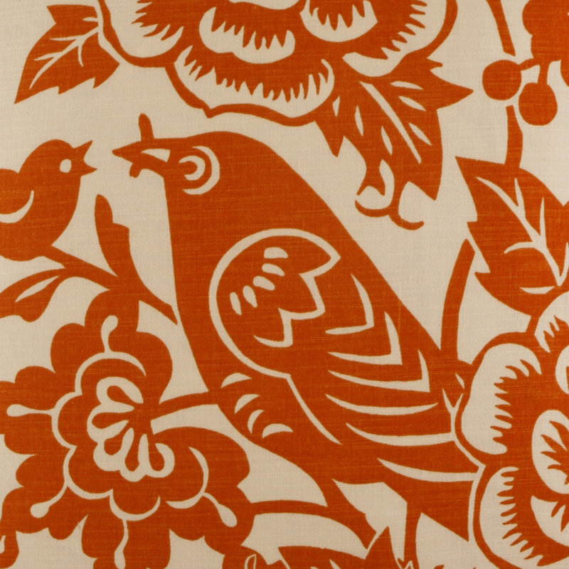 Billybird Square Pillow Cover & Insert, Tangerine, 24"H x 24"W