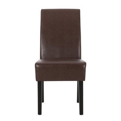 Chaises parsons rembourrées en similicuir Mandosa