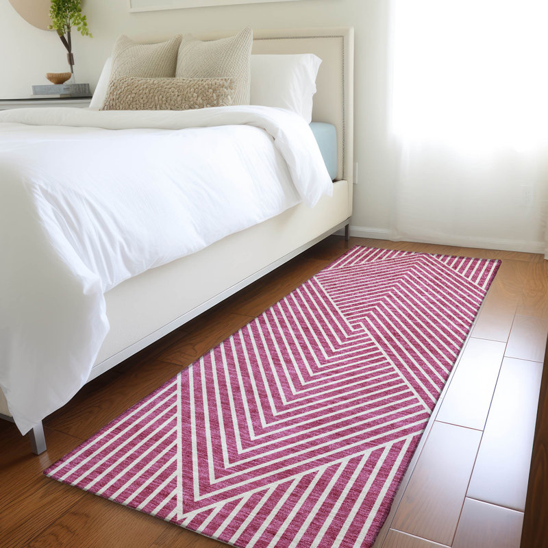 Premium Machine Washable Prisco Blush Rug, Runner 2'3" x 7'6"