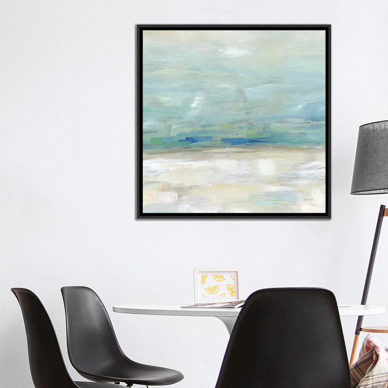 «Skyline II», reproduction sur toile, H 18 po x l 18 po x P 1,5 po, Toile avec cadre noir, Pas de tapis